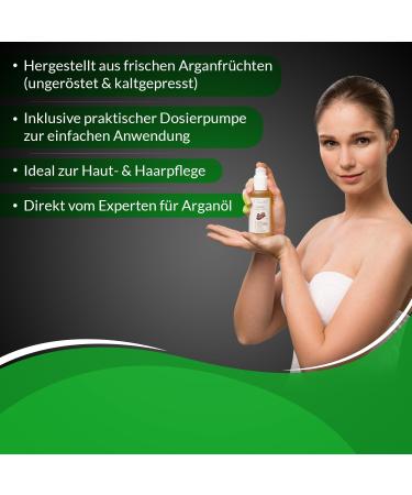 Buy 100 ml Argan Oil for Skin & Hair | Natural Cold-Pressed Vegan | Animal Test-Free | Made in Germany - Buy Online on GoSupps.com