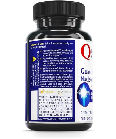 Quantum Nucleotide Complex - Plant-Based Immune Support Capsules: Vegan Energy Boost - 90 Capsules - Buy Online on GoSupps.com