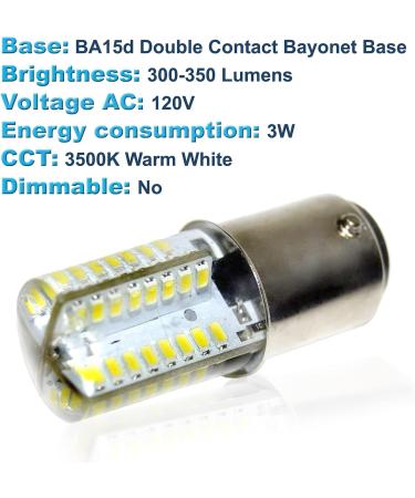 HQRP 110V LED Light Bulb Warm White Compatible with Singer 755/756 / 758/770 / 774/775 / 776/778 / 900/1022 Sewing Machine 1 Warm White - Buy Online on GoSupps.com
