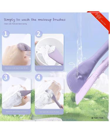 Buy Silicone Face Mask Applicator 3 Pack - Huare Technology Facial Mask Brushes for Mud Clay & Charcoal - Soft Makeup Beauty Brushes in Pink Purple & Gray - Buy Online on GoSupps.com