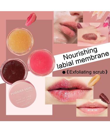 Natural Vegan Lip Cream & Scrub - Gentle Exfoliating Lip Care Peeling Moisturizer | Cruelty-Free Treatment - Buy Online on GoSupps.com