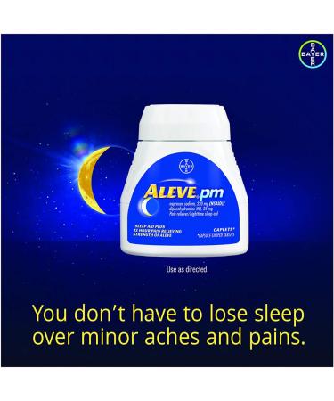 Aleve PM Caplets 20 Count - Fast-Acting Pain Relief and Sleep Aid - Buy Online on GoSupps.com