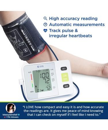 Adjustable Upper Arm Blood Pressure Monitor with Large Screen Display - Portable Case Included - Irregular Heartbeat Detection - BP Cuff Automatic - Buy Online on GoSupps.com
