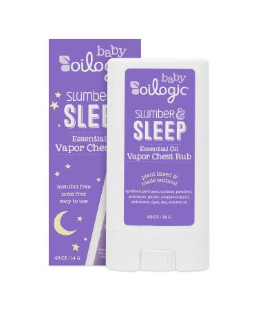 Oilogic Relaxing Vapor Chest Rub Stick Slumber & Sleep - Relaxing Essential Oils & Moisturizing with Lavender & Chamomile Oil for Babies & Toddlers - Calming Baby Oil is Petroleum & Menthol Free