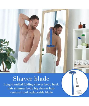 Bexdug Body Hair Cutter for Men - Long Handle Back Razor Foldable Manual Clipper with Interchangeable Heads | Fast & Efficient Body Grooming - Buy Online on GoSupps.com