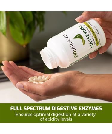 BiOptimizers MassZymes 3.0 - Powerful Digestive Enzyme Supplement with AstraZyme | 30 Capsules - Buy Online on GoSupps.com