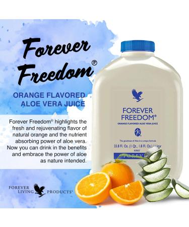 Forever Freedom Orange Aloe Vera Juice 33.8 FL OZ - Natural Joint Support - Buy Online on GoSupps.com