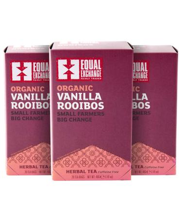 Equal Exchange Organic Vanilla Rooibos Tea, 20-Count (Pack of 3) Roobios Vanilla 20 Count (Pack of 3)