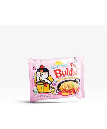 SAMYANG Buldak Ramen Carbonara Cheese Hot Chicken Flavor Instant Noodles - Halal Instant Noodles Mega Delicious & Fast (Pack - Buy Online on GoSupps.com