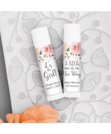 Baby Shower Lip Balm Favor Personalized Lip Balm Favors Gender Reveal Baby Shower Pink and White Floral Themed Baby Shower Baby Shower Girl - Set of 24 - Buy Online on GoSupps.com
