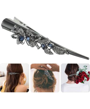 minkissy Alligator Hair Clips Rhinestone Hair Clips Decorative Hair Clips for Women's Hair Small Alligator Clips Thin Hair Fancy Clips for Women Sharp Mouth Clip Horn Clip Hairpin Metal - Buy Online on GoSupps.com