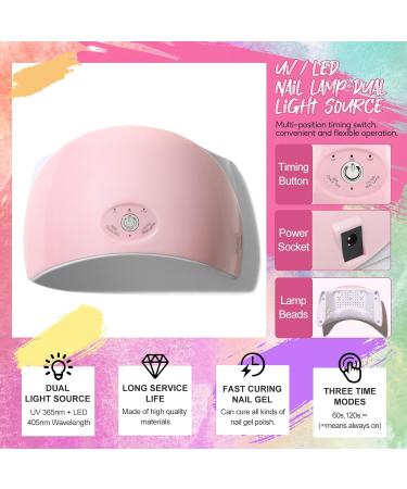 PEACECOLOR Gel Nail Starter Kit - 30 Colors with 36W Nail Lamp | UV LED Gel Polish Set with Matte Top & Base Coat | Manicure DIY Kit for Home Decoration - Buy Online on GoSupps.com