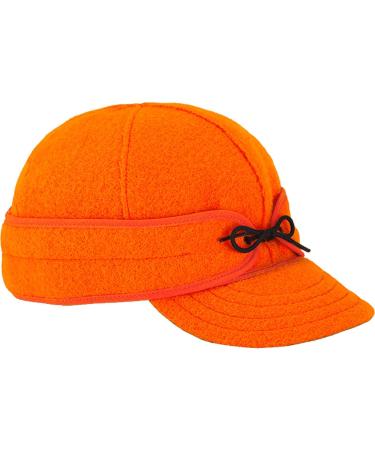 Stormy Kromer Original Kromer Cap - Winter Wool Hat with Earflap 7 3/4 Blaze Orange