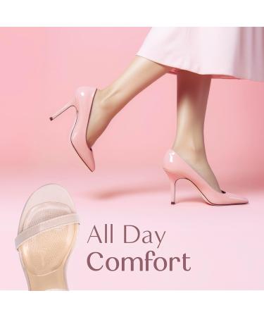 Metatarsal Pads for Women - All-Day Comfort & Pain Relief | 2 Pairs Clear Ball of Foot Cushions & Heel Inserts - Buy Online on GoSupps.com