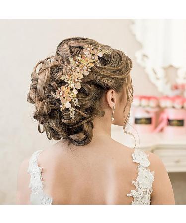 Golden Hair Clips | Golden Sparkly Hairpins - Retro Handmade Hair Accessories for Gatherings Festivals Wedding Events - Buy Online on GoSupps.com