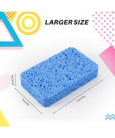 qazaa Large Cellulose Sponges Kitchen Sponges for Dish Duty Scrub Sponges Non-Scratch Dish Scrubber Sponge for Cookware 5 Pcs - Buy Online on GoSupps.com