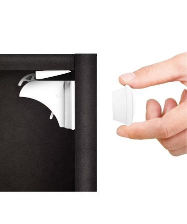 Norjew's magnetic child locking cabinet 10+2 |Cabinet protection with assembly aid |Invisible drawer protection |10 pieces for baby and children (1 Pack)