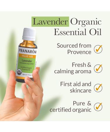Pranarom USDA Certified Organic Lavender Essential Oil (30ml) 100% Pure Undiluted Therapeutic Grade from French Alps for Aromatherapy Diffuser Healthy Skin & Hair Massage Relaxation 1 Fl Oz (Pack of 1) - Buy Online on GoSupps.com