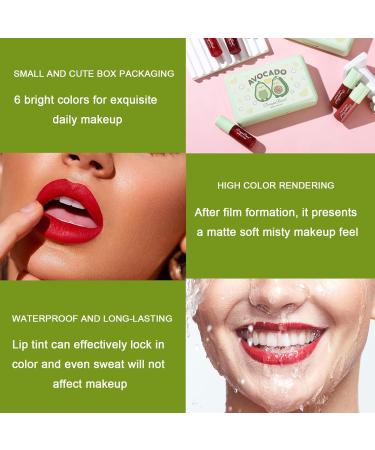 Buy 6 Colors Korean Velvet Water Lip Tint Set - Long Lasting Waterproof Lip & Cheek Tint Non-Stick Cup - International Shipping Available - Buy Online on GoSupps.com