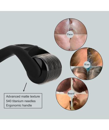 Koi Beauty Microneedling Derma Roller for Face, Hair, Beard Growth - Titanium Micro Needling Roller for Men, Women - 0.25mm - Buy Online on GoSupps.com