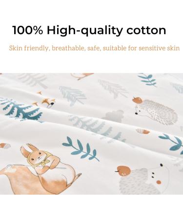 Chilsuessy Baby Sleeping Bag 2.5 tog 100% Cotton | Toddler Wearable Blanket for Boys Girls | Squirrel Adventure Design | 90cm/1-2 Years - Buy Online on GoSupps.com