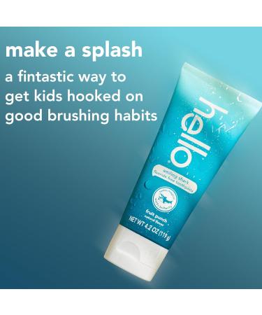 hello Smiling Shark Fluoride Free Kids Toothpaste - Natural Fruit Punch - 4.2 Oz - Pack of 3 - Buy Online on GoSupps.com