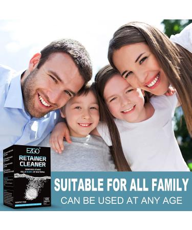 EZGO Retainer Cleaner Tablets - Removes Stains, Plaque, and Bad Odor in 3 Minutes - 4 Months Supply - 120 Count - Buy Online on GoSupps.com