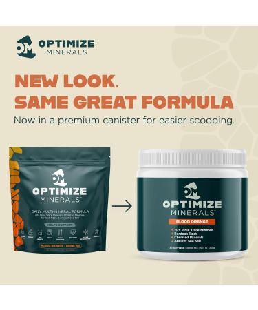 Optimize Minerals Multi Mineral Daily Formula Magnesium, Electrolytes & Trace Mineral Supplement Powder - Gluten Free Vitamins Drink for Optimal Wellness - Blood Orange, 30 Servings - Buy Online on GoSupps.com