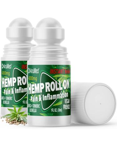 ANUMED Hemp Roll-On 4000mg Pain Relief. Fast Acting Long Lasting Maximum Strength with Arnica + Turmeric for Anti-Inflammatory Natural Recovery Joint Muscle Nerve Pain Reliever 2 Packs of (1oz) - Buy Online on GoSupps.com