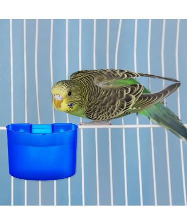 30 Pcs Cage Cups Bird Feeders - Hanging Waterer & Food Bowl for Pet Birds & Poultry - Blue - Buy Online on GoSupps.com