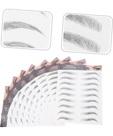 Balacoo 9 Sheets Imitation Eco Eyebrow Sticker Hair Like Authentic Eyebrows Transfer Stickers Wig 3d Perfect 21.5X14.5cm Black - Buy Online on GoSupps.com