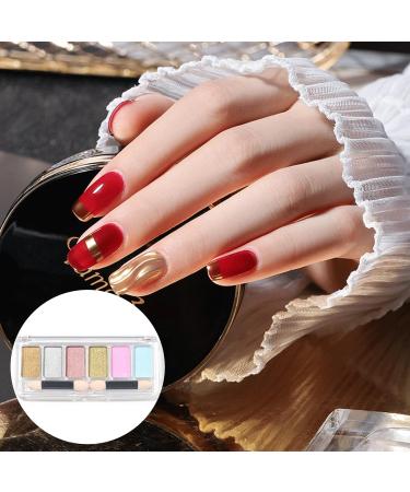 Chrome Nail Powder Set - 6 Colors for Shiny, Holographic Nail Art - Buy Online on GoSupps.com