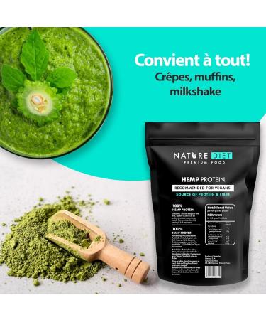 Nature Diet Prot ine de Chanvre | 500 g | Prot ine V g tale en Poudre | Riche en Fibres | Vegan Sans Gluten & Sans Lactose | Id ale pour Smoothies Shakes & P tisserie 500g - Buy Online on GoSupps.com