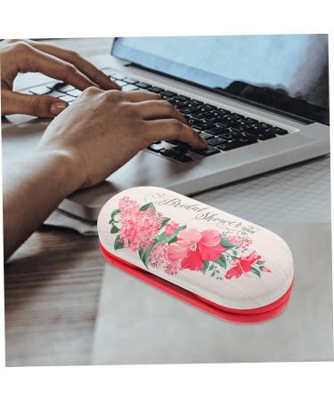 Homsfou 2-in-1 Double-Lodged Glasses Case | Red Leather PU Cover for Reading Glasses & Contact Lenses - Perfect Travel Accessory - Buy Online on GoSupps.com