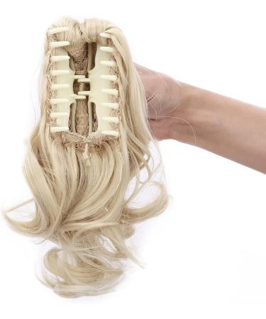 S-noilite Curly Clip-In Ponytail Extension - Bleach Blonde 12 - 110g Synthetic Hairpiece for Women - Buy Online on GoSupps.com