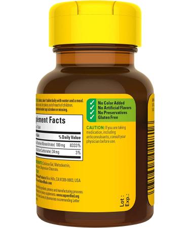 Vitamin B1 100mg Tablets - 100 Count for Metabolic Health | Essential Supplement for Energy & Wellness - Buy Online on GoSupps.com
