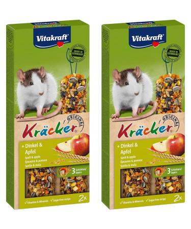 Vitastras Kr cker rodent nack for rats with spelled and apple with vitamins and minerals (1x 2 pieces) (pack with 2) 2 pieces (2 pack)