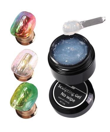 JIEBWCHA Nail Sculpting Gel - Tough Clear Manicure Gel - Non-Drip Adhesive for Passionate Artists Beginners and Creative Stylists