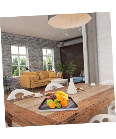 Alipis 1pc Kitchen Trays Fast Plates Plate Storage Dessert Vanity Pattern Restaurant Organizer Home Marble 30X21.5X1.8CM White - Buy Online on GoSupps.com