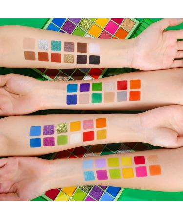 UCANBE Nostalgic Green Eyeshadow Palette - 48 Bold Colors | Highly Pigmented Matte, Shimmer, Glitter Eye Makeup - Buy Online on GoSupps.com