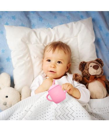 TopEsct Silicone Toddler Straw Cup - 6oz Weighted Shatterproof Baby Cup for Baby-Led Weaning - Pink - Buy Online on GoSupps.com
