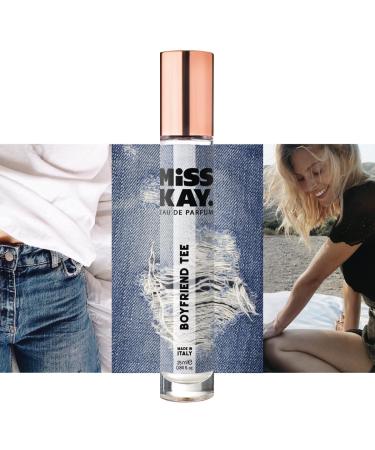 Miss Kay Boyfriend Tee Eau de Parfum 25ml - Warm Amber & Magnetically Smooth - Notes of Bergamot Pear & Orange Flower - Made in Italy 100% Vegan Cruelty Free & Paraben Free - Buy Online on GoSupps.com