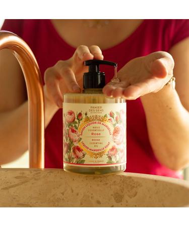 Panier des Sens Rose Foaming Marseille Soap Hand Wash 16.9 Fl.oz - Made in France - Buy Online on GoSupps.com