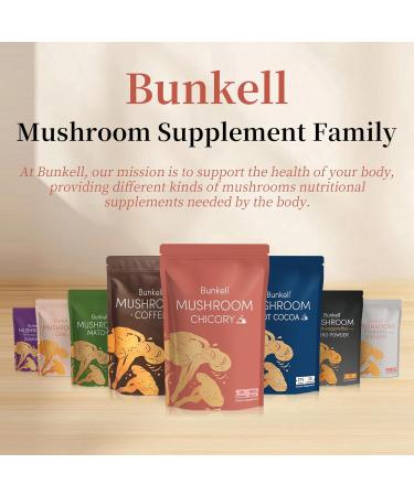 Bunkell Mushroom Chicory Adaptogenic 6 Mushrooms with Lion's Mane Reishi Cordyceps Shiitake King Trumpet & Turkey Tail Mushroom Chicory Powder for Energy Digestion & Immune Support 30 Servings - Buy Online on GoSupps.com