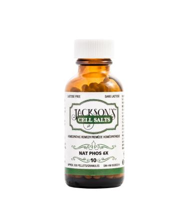 Jackson's Cell Salt #10 Nat phos 6X (500 Pellet Bottle) Certified Vegan Lactose-free Natrum phosphoricum 6X