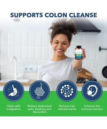 VITASEI Body Detox Capsules - Ultimate Cleanse Support with Cascara Sagrada, Psyllium Husk, Senna Leaves, Flax Seed Powder - 60 Count - Colon Cleanse and Detox Dietary Supplements - Buy Online on GoSupps.com