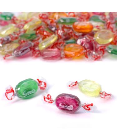 Crystal fruit sweets Pack of 100. hard sweets. Swizzels Assorted fruit flavour clear drops Suitable for vegetarians Individually wrapped