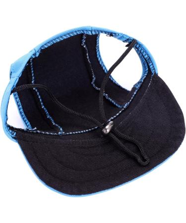 Blue Adjustable Baseball Cap for Dogs - Sun Protection Hat with Ear Holes for Outdoor Activities | Pet Cap for Little Dogs & Cats - Buy Online on GoSupps.com
