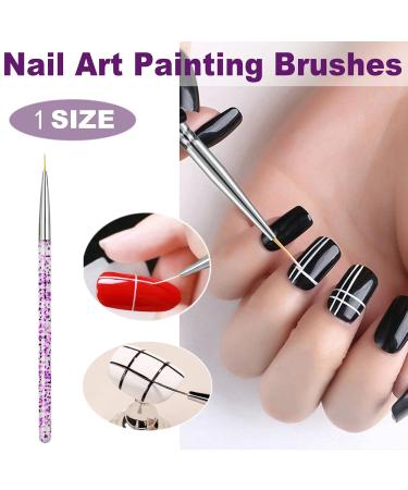 Famidiqgo Nail Stamper & Art Brush Set - French Tip Clear Silicone Nail Stamp with Scraper & Pen for DIY Nail Art - Buy Online on GoSupps.com