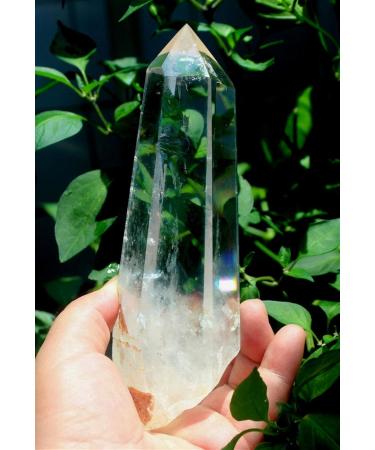 Natural Crystal Rough 300-400g Large Clear Lemurian Seed Quartz Natural Point Cluster Crystal Rough - Buy Online on GoSupps.com